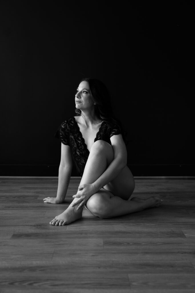 Boudoir preparation at Green Bay studio