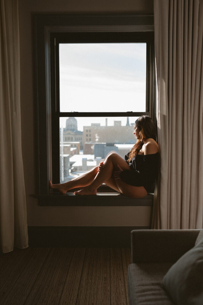 empowering boudoir photography for women over 50 portrait